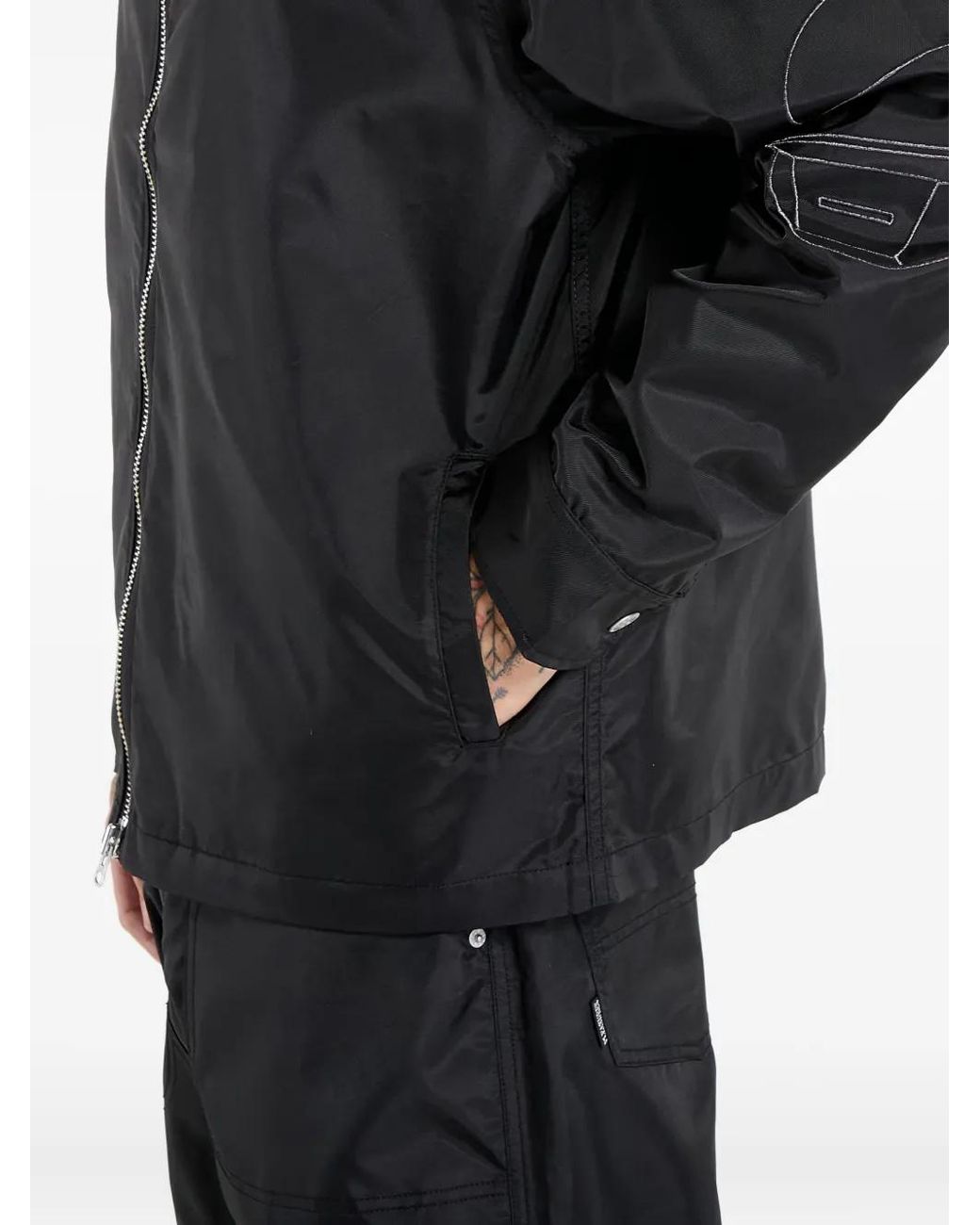 Pleasures Black Helmets Nylon Work Jacket for men