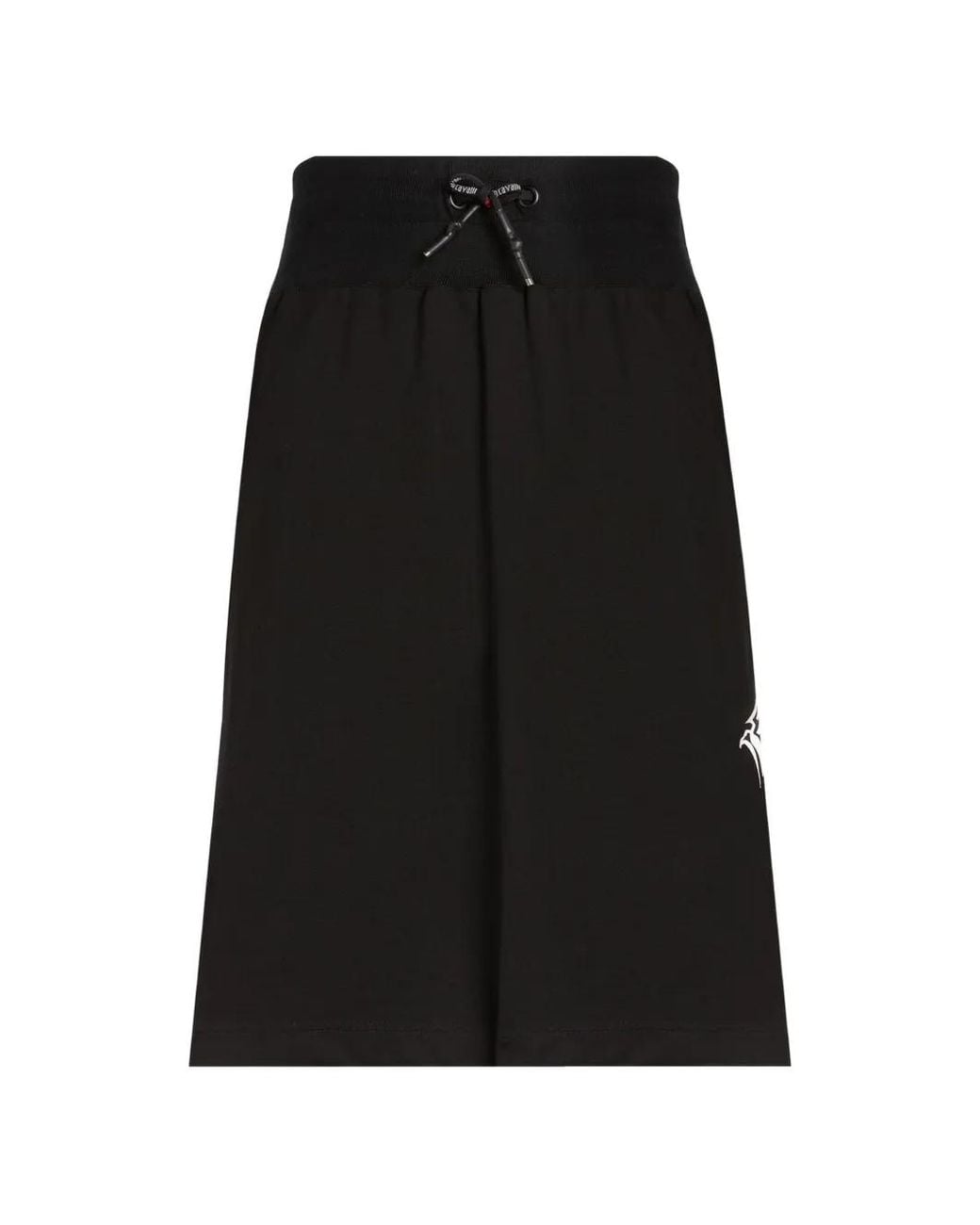 Roberto Cavalli Black Logo-Print Drawstring-Waist Skirt