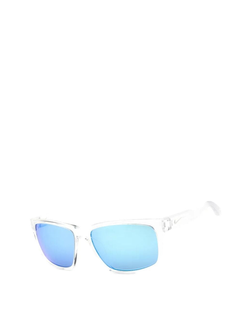 Nike Blue Cruiser Rectangle-Frame Sunglasses for men