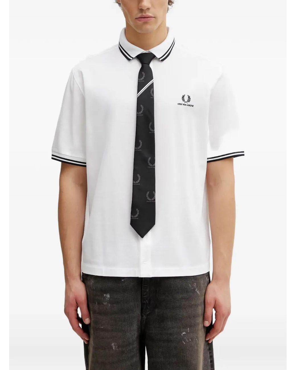 Fred Perry White Short-Sleeve Shirt for men