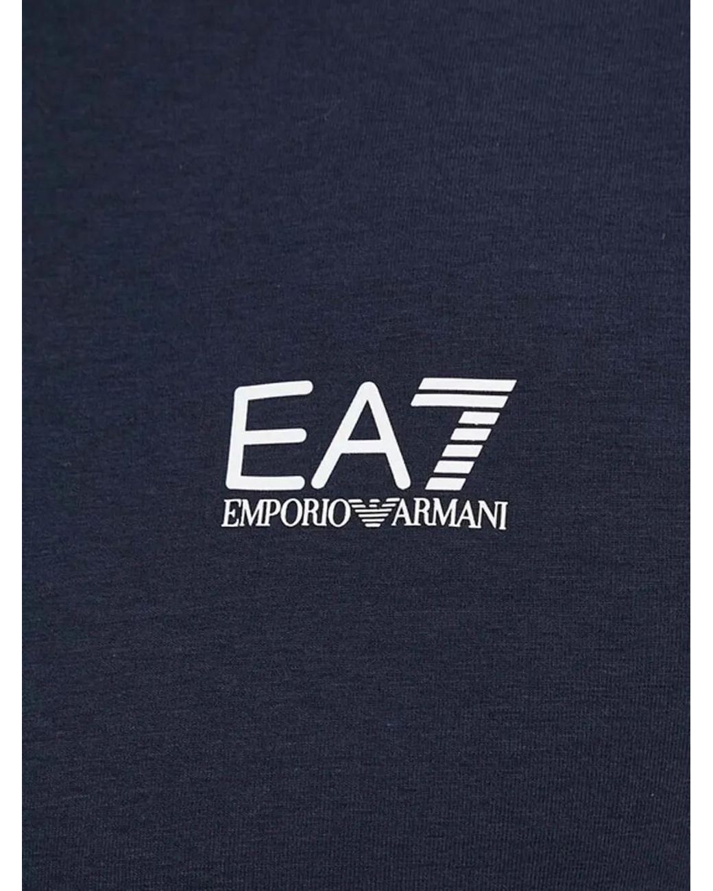 EA7 Blue Long-Sleeve T-Shirt for men