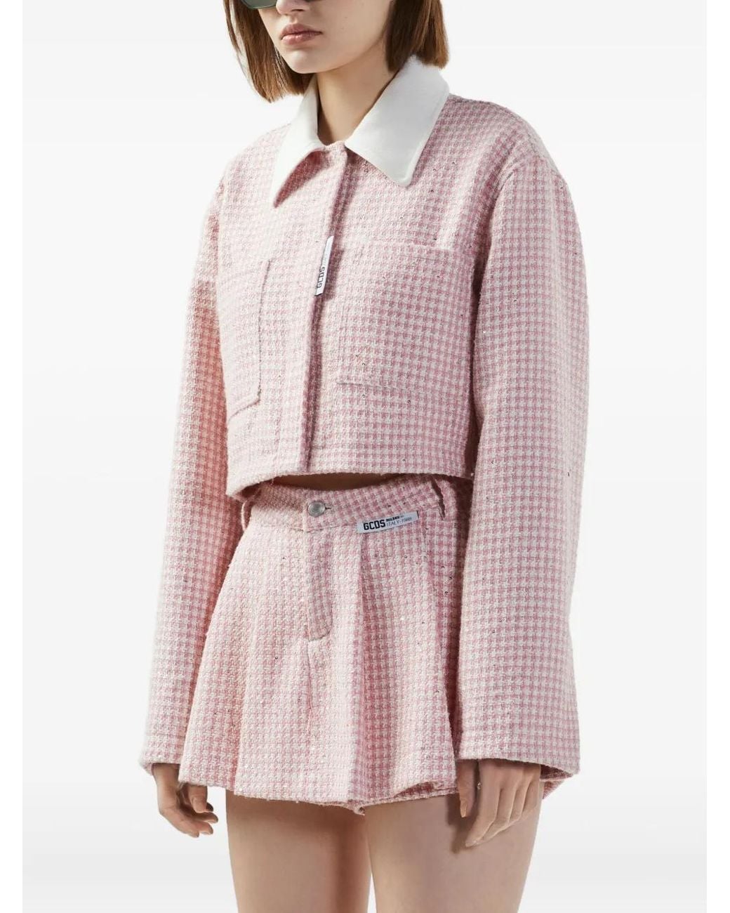 Gcds Pink Pleated Mini Skirt