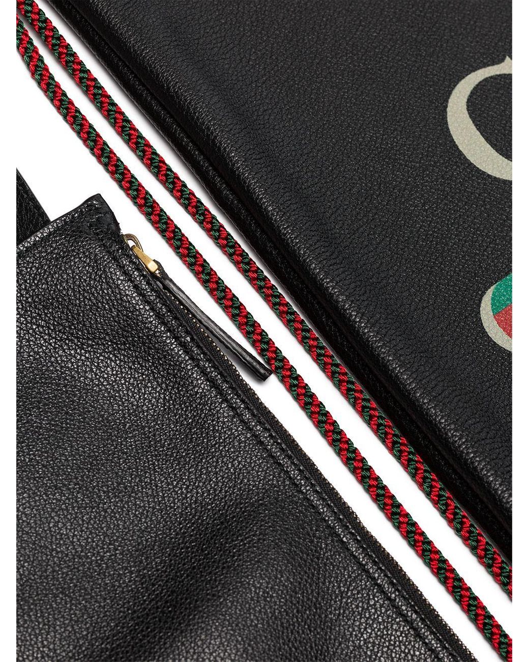 gucci leather drawstring backpack