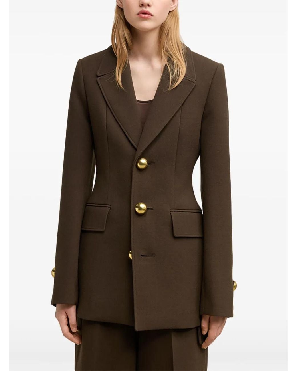 AMI Brown Singlebreasted Jacket