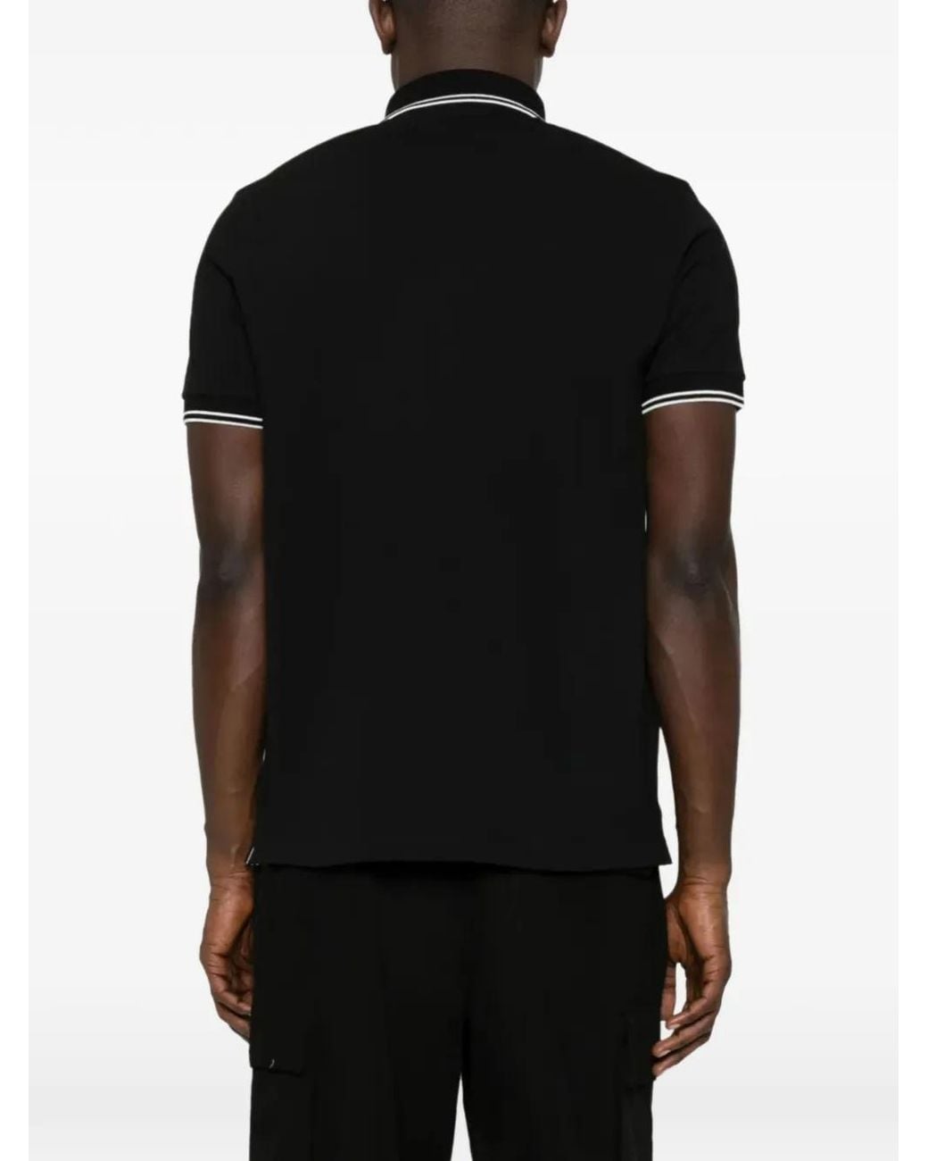 Stone Island Black 2200010 Organic Cotton Piqué With Stretch Polo Shirt for men