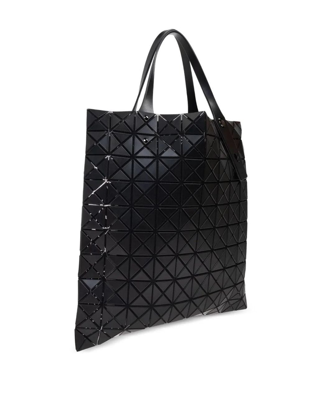 Issey Miyake Black Large Geometric-Pattern Tote Bag
