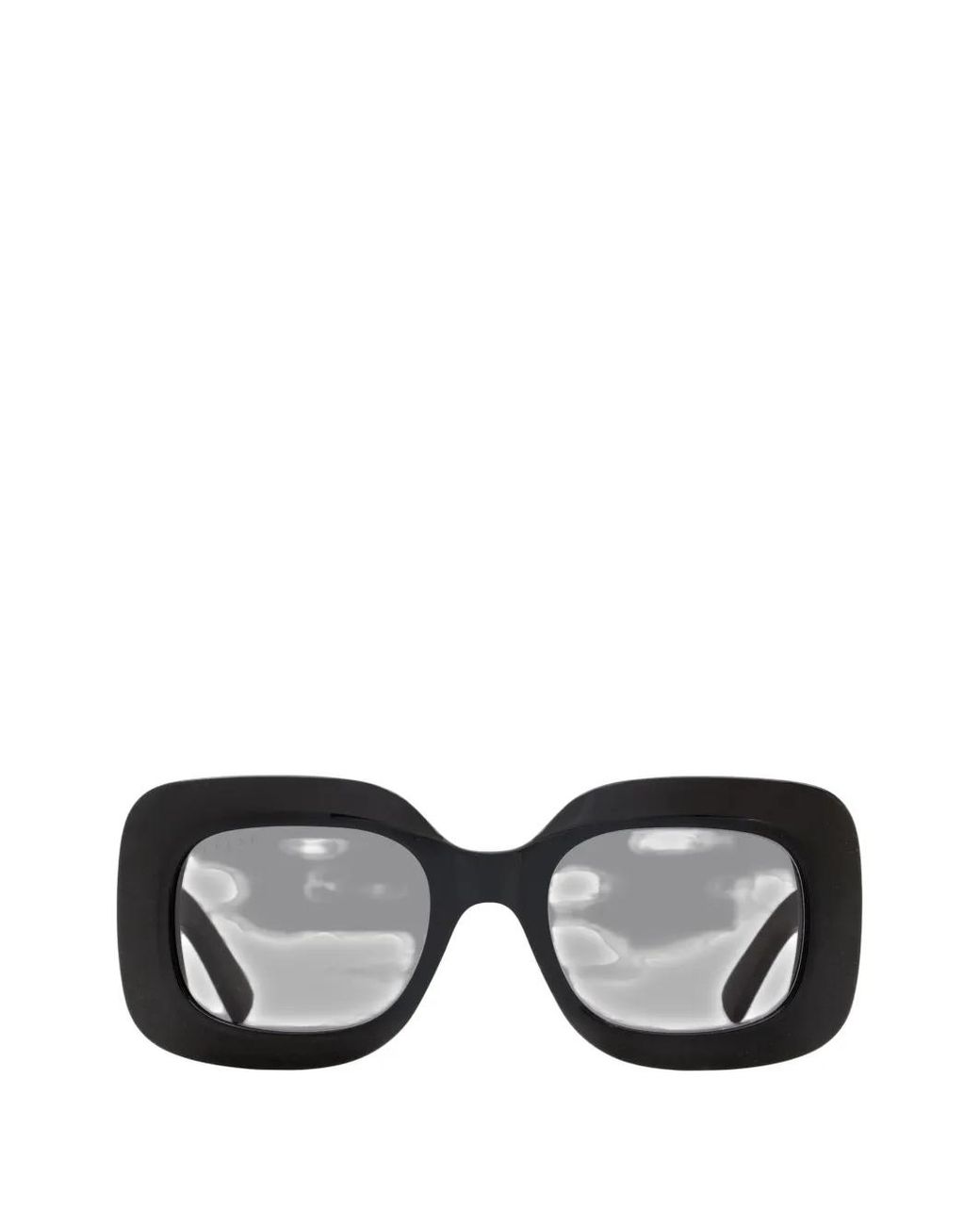 Gucci Black Gg Rectangular-Frame Sunglasses