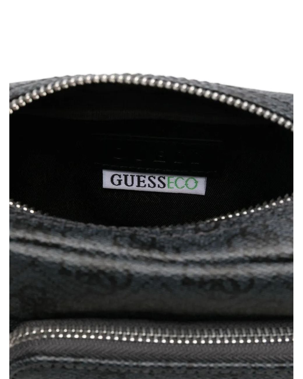 Guess Black Logo-Plaque Messenger Bag