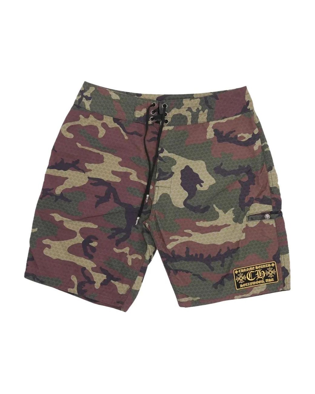 Chrome Hearts Gray Camouflage-Pattern Swim Shorts for men