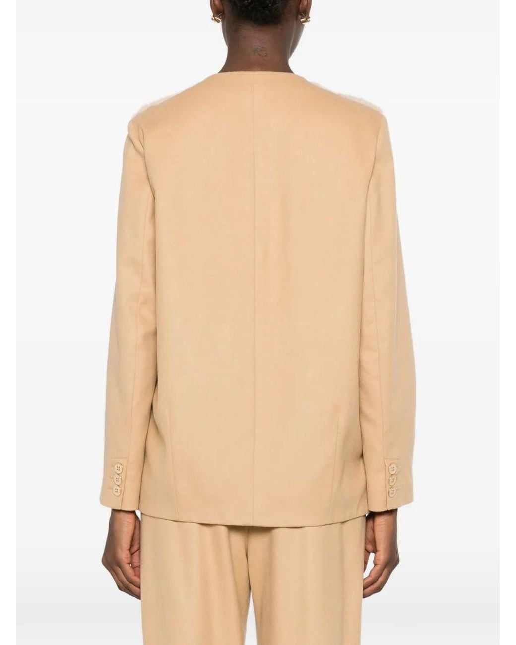 Forte_forte Natural Faux-Fur Panelled Jacket