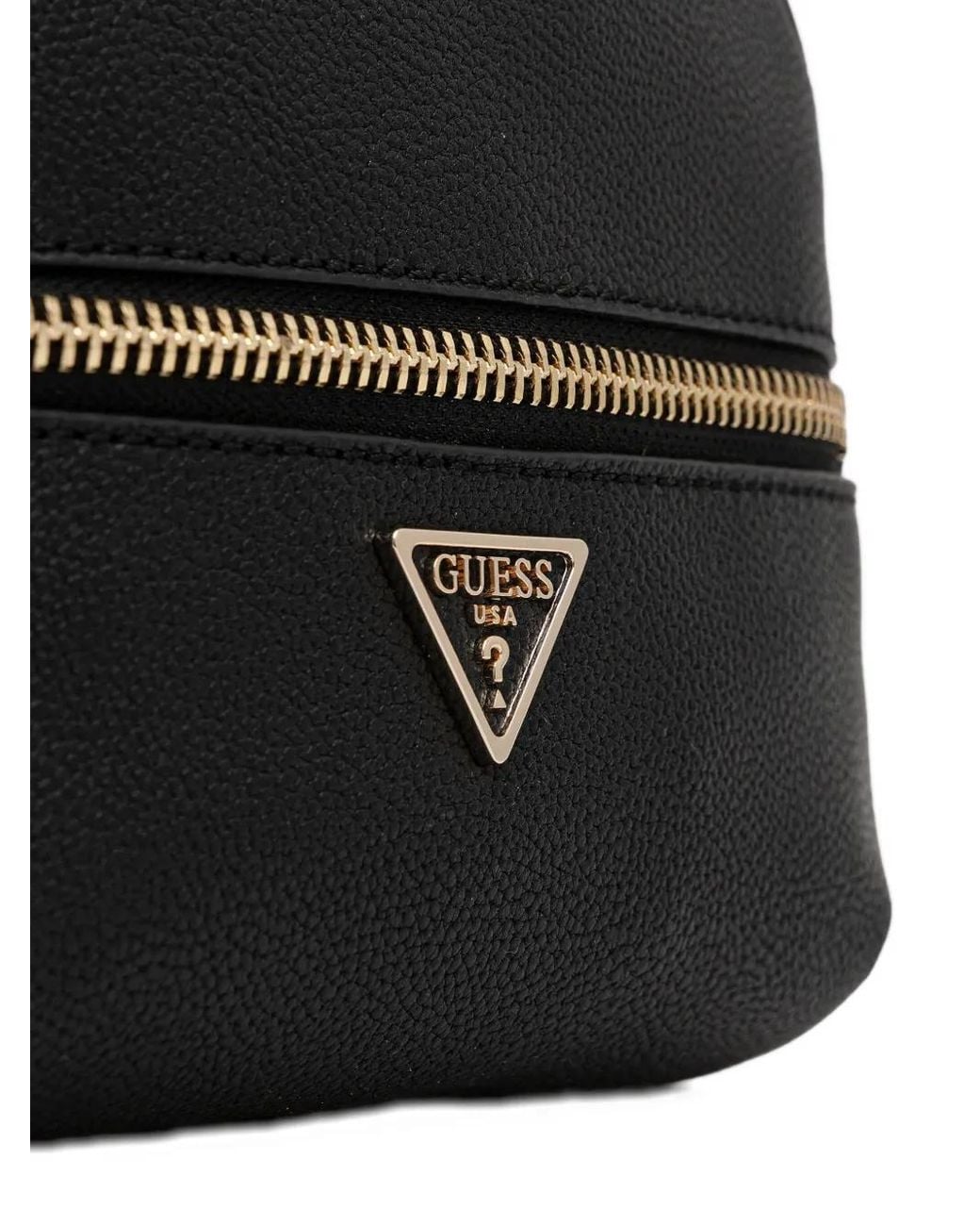 Guess Black Manthattan Ii Rucksack Mit Logo-Schild