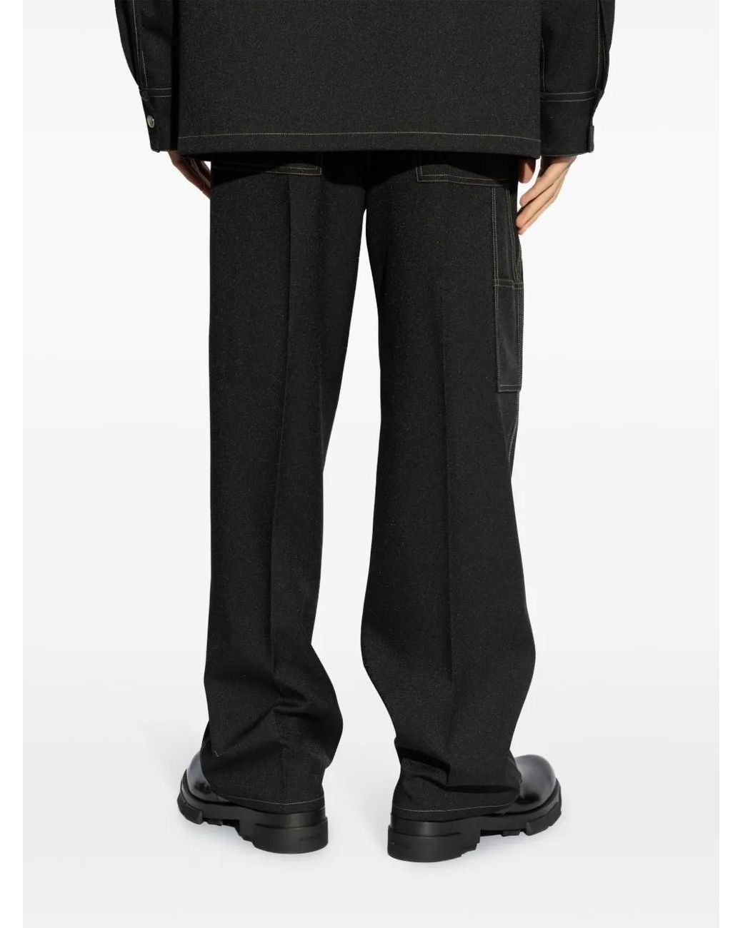 Jil Sander Black Belted Trousers for men
