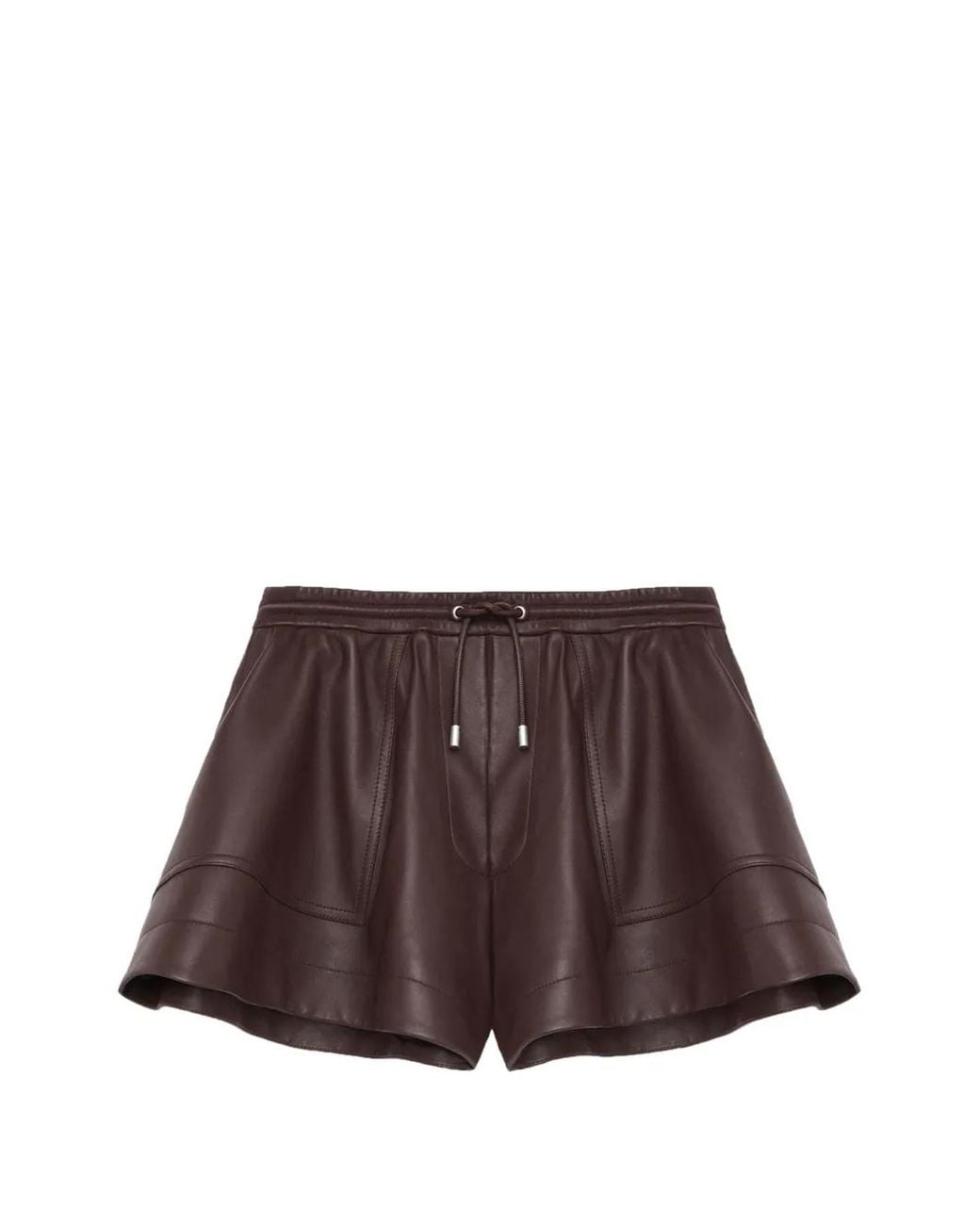 Loewe Brown Drawstring Panelled Shorts