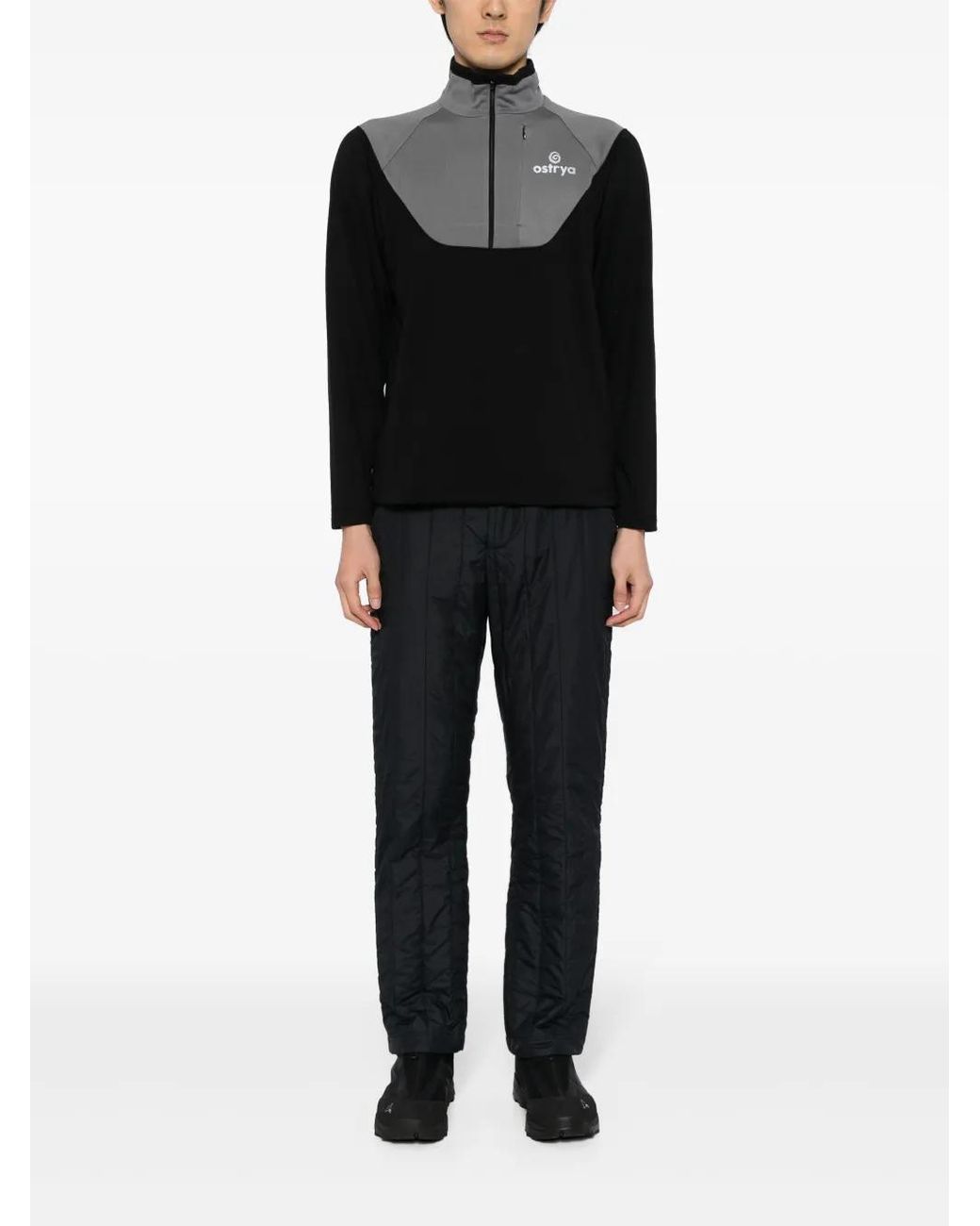 Ostrya Gray Rove Half-Zip Performance Jacket for men