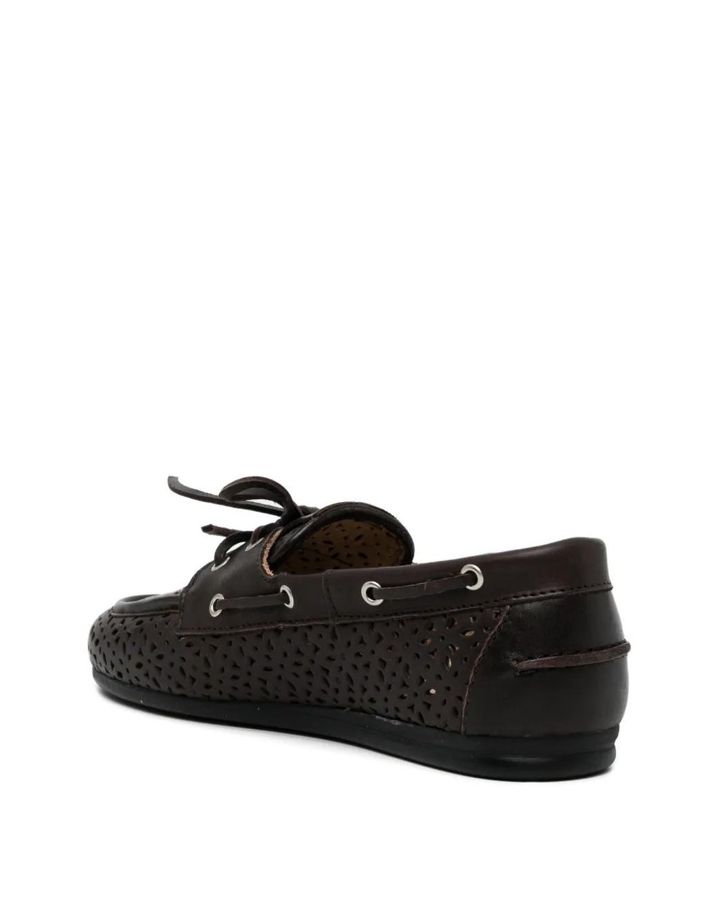 POSA White Perforated Loafers