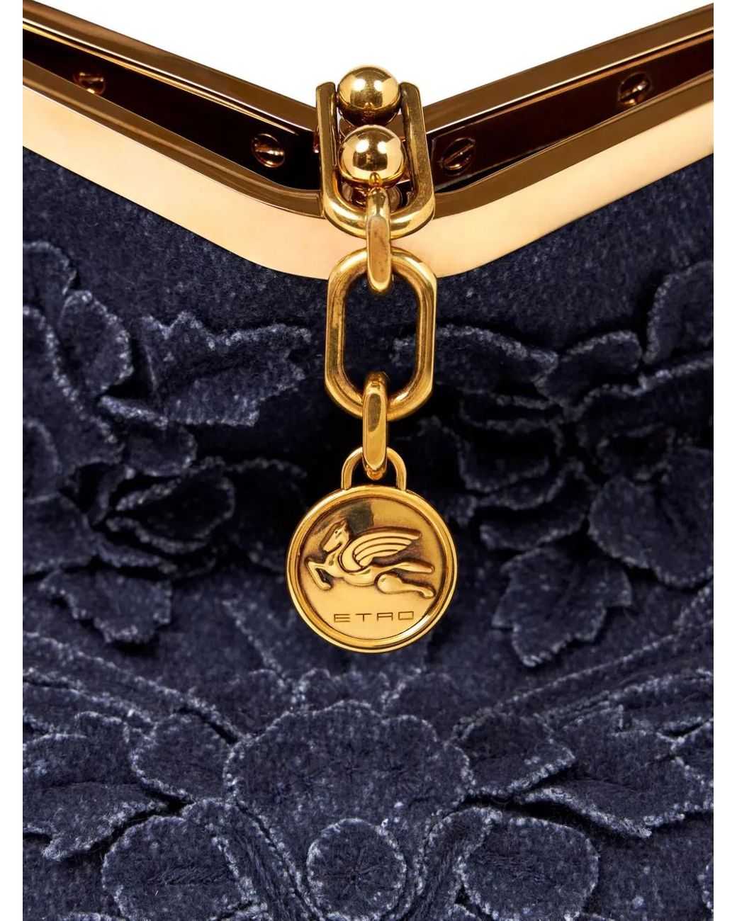 Etro Blue Medium Vela Shoulder Bag