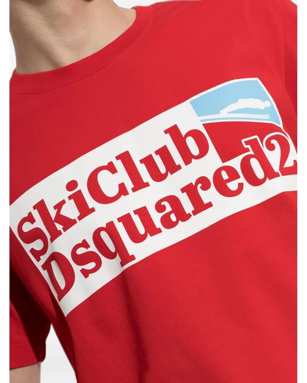 DSquared² Red Logo-Print T-Shirt for men