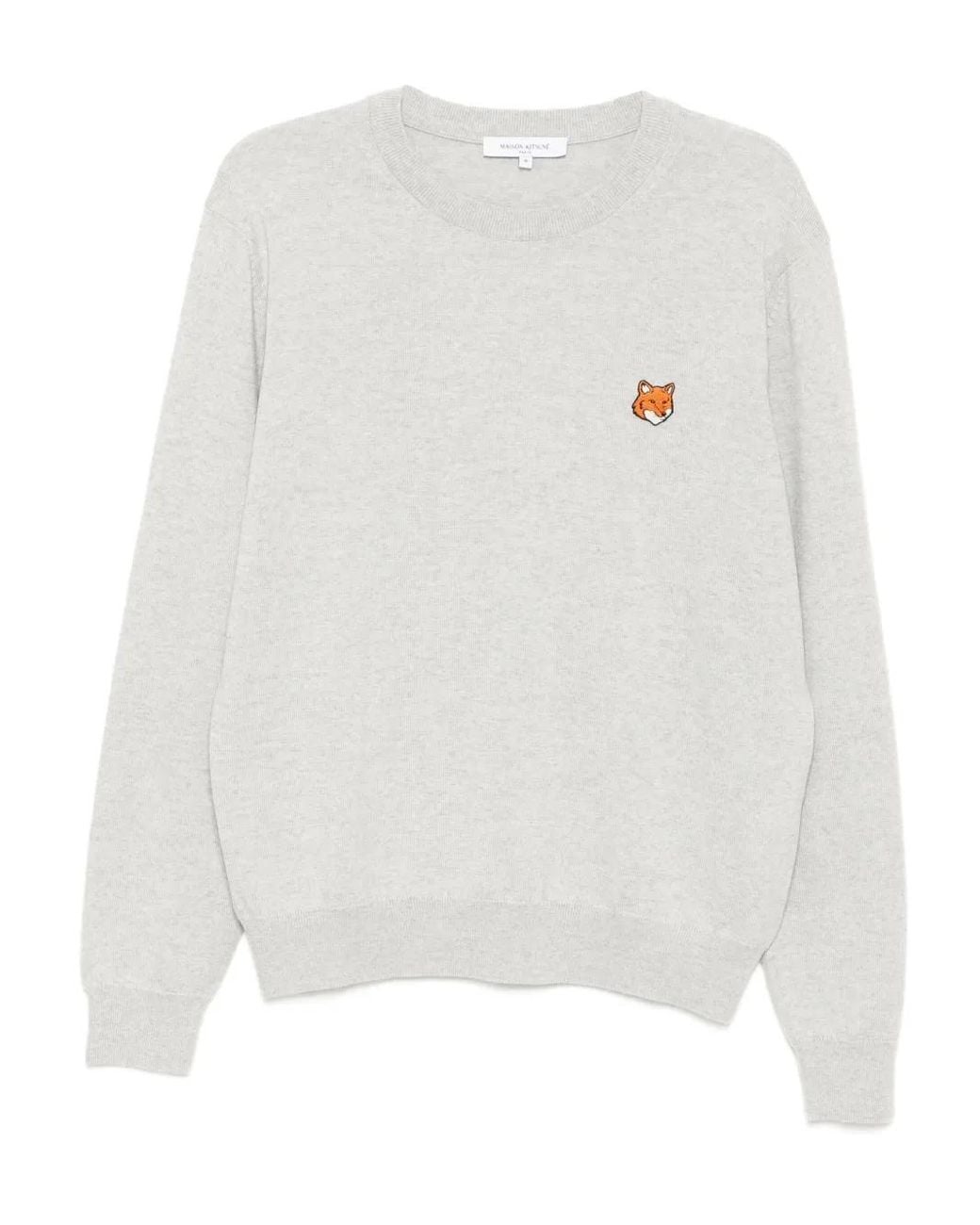 Maison Kitsuné White Fox Head Merino Regular Jumper for men
