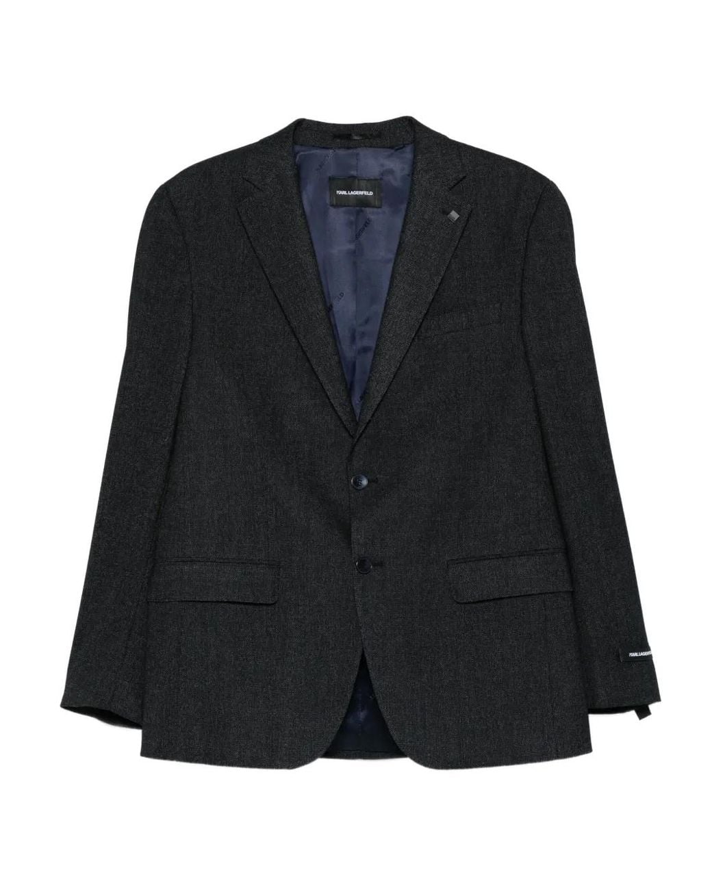 Karl Lagerfeld Black Three-Button Jacket for men
