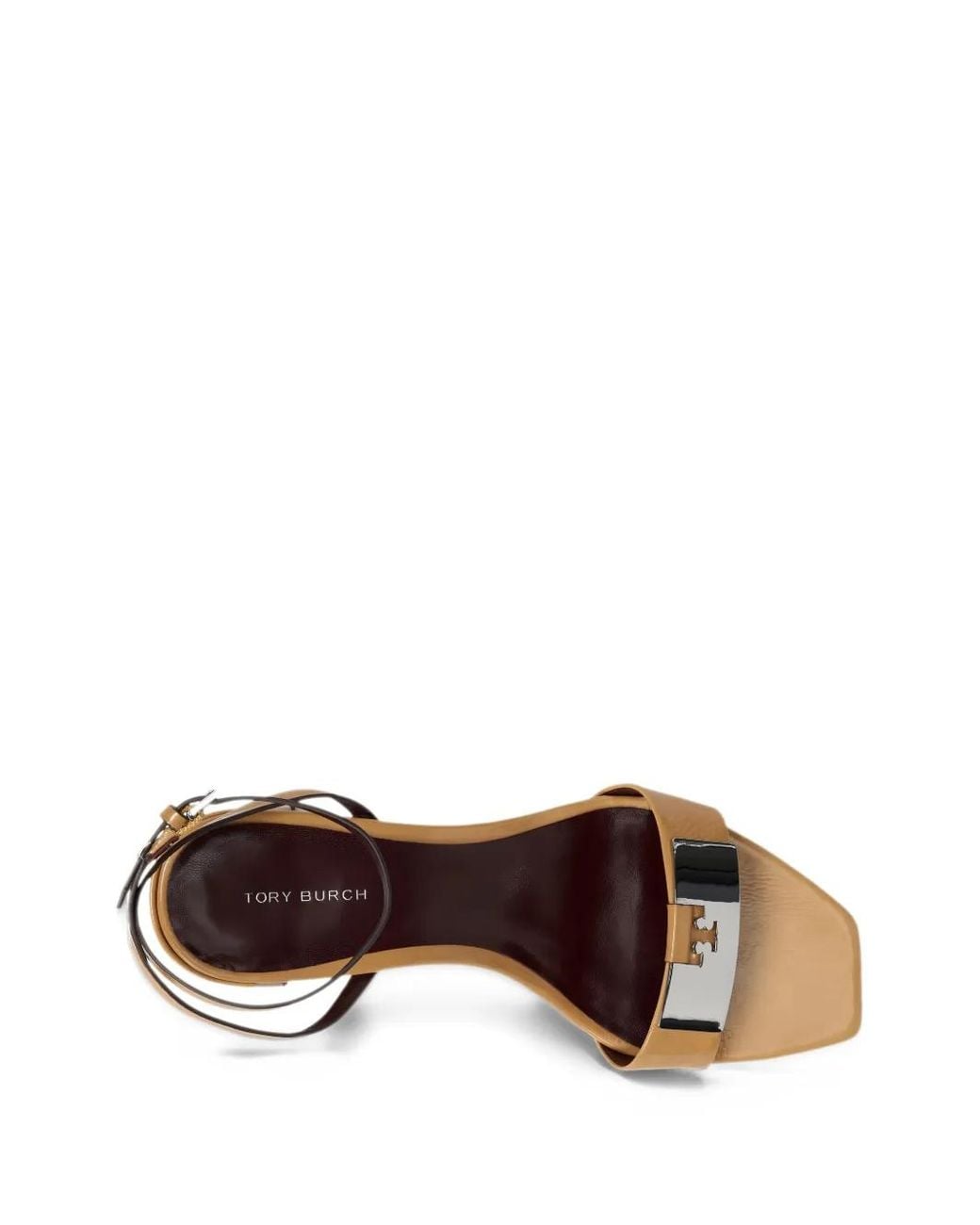 Tory Burch Natural Gigi Logo-Plaque Sandals