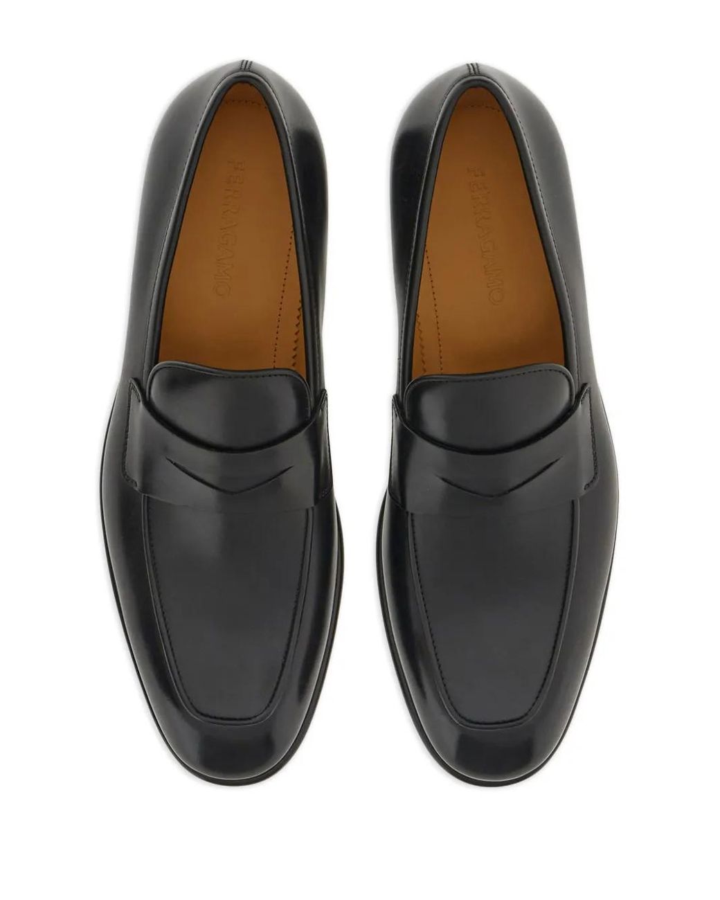Ferragamo Black Penny Loafers for men