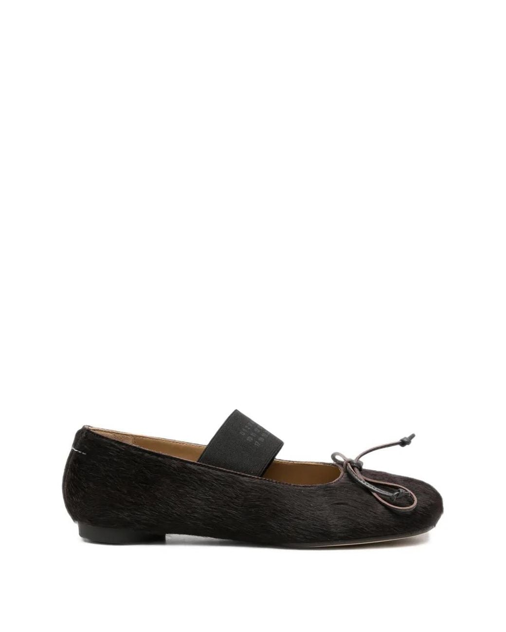 MM6 by Maison Margiela White Elasticated-Strap Ballet Flats