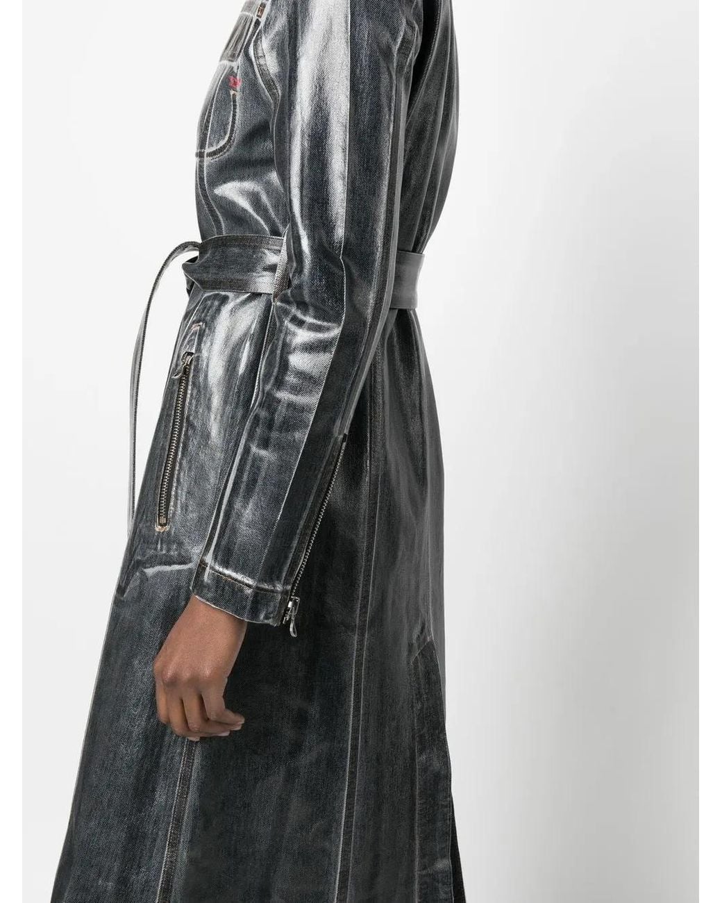 DIESEL Gray De-Flaminty-Z-Fsb Shirt Dress