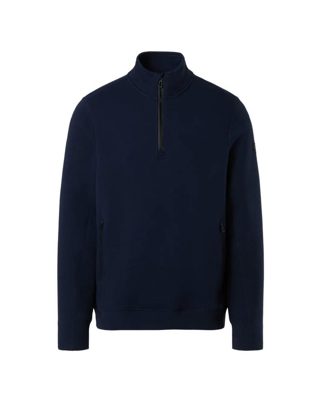North Sails Blue Half-Zip Jersey Sweatshirt for men