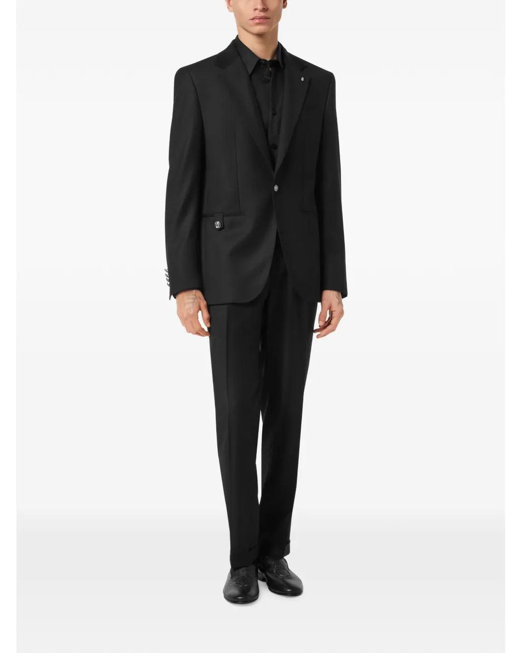 Billionaire Black Classic Single-Breasted Blazer for men