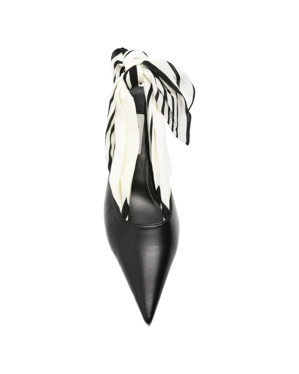 Totême Black Scarf-Detail Nappa Slingbacks