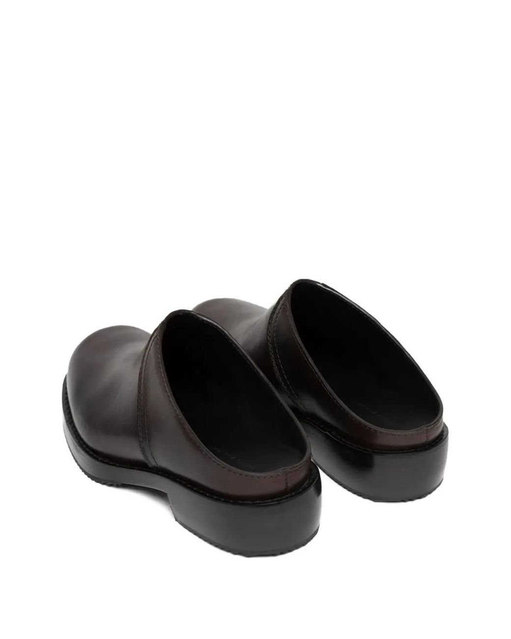 Dries Van Noten Brown Leather Clogs