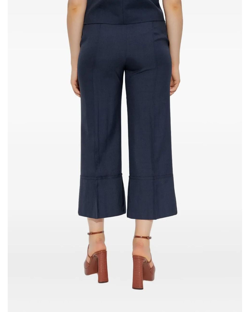 Theory Blue Cuffed Trousers