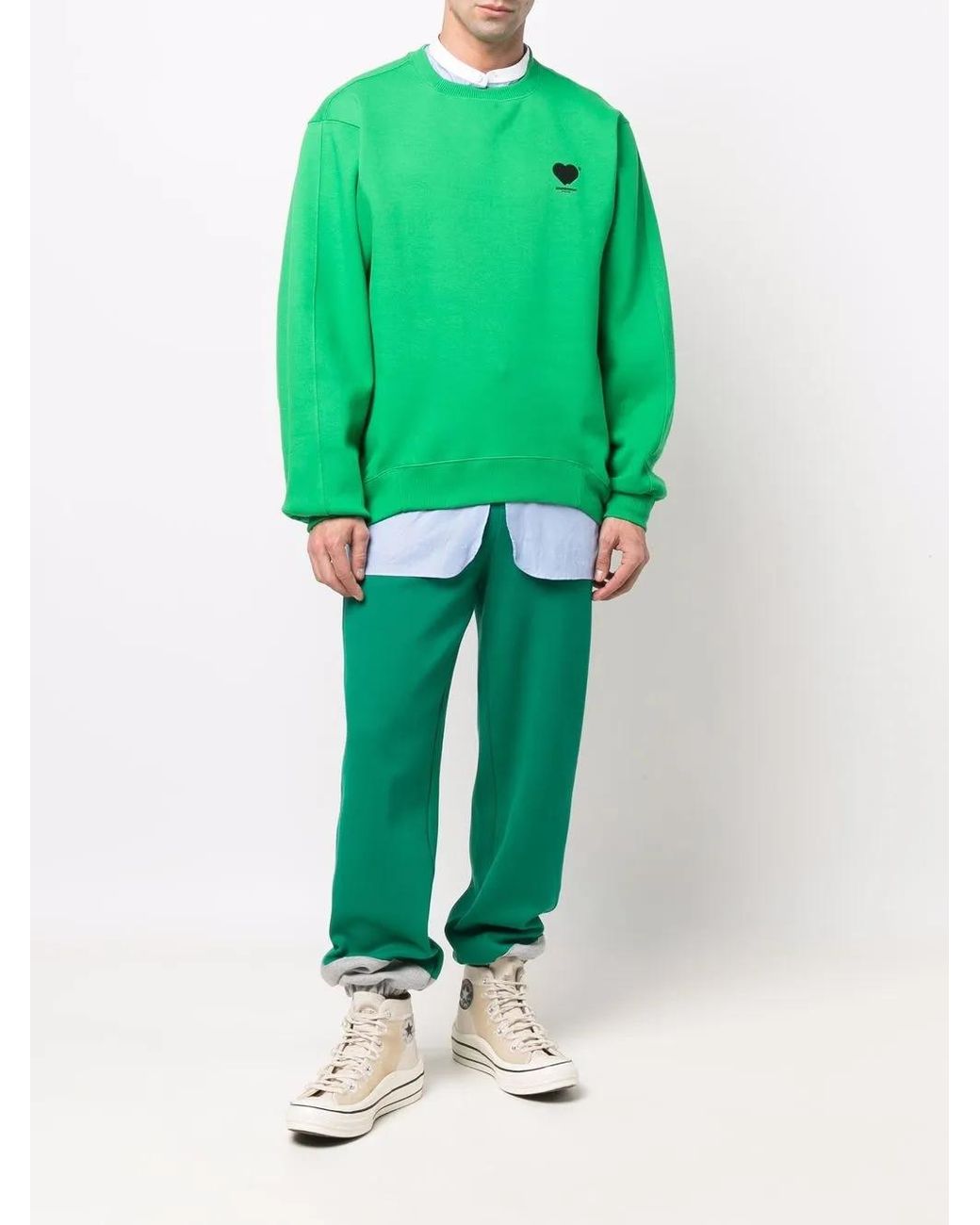 Adererror Green Logo-Print Sweatshirt for men