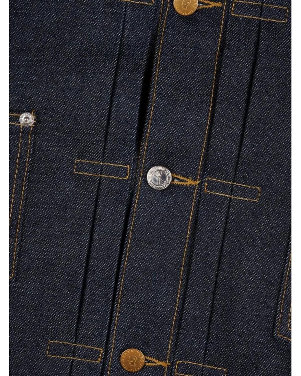 Brain Dead X A.P.C. Cropped Denim Jack in het Blue