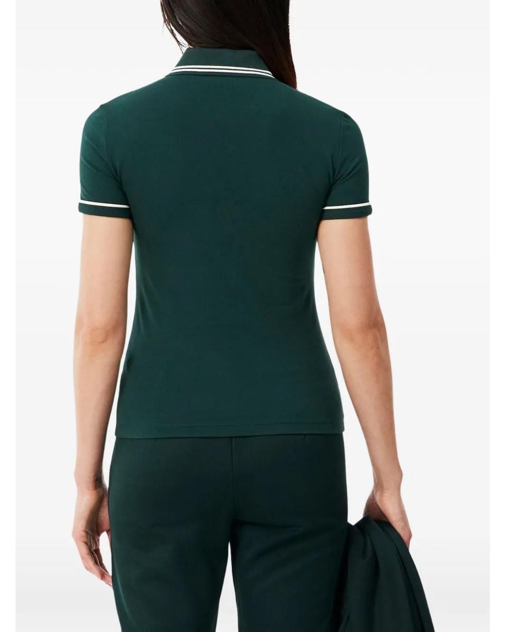 Lacoste Green L. 12. D Slim-Fit Trim-Detail Polo
