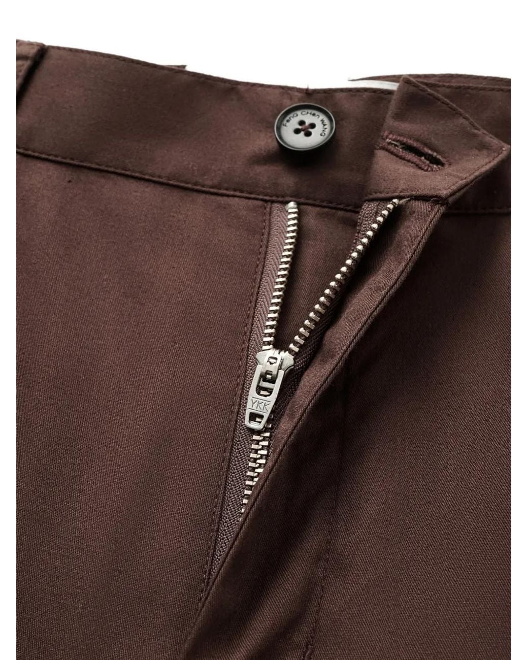 Feng Chen Wang Brown Buckled Cargo Pants for men