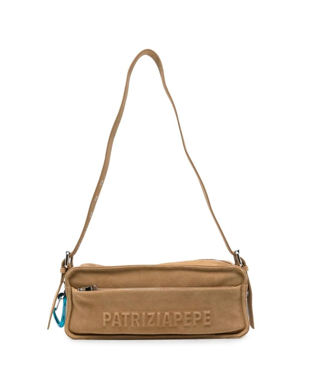 Patrizia Pepe White Debossed-Logo Cross Body Bag