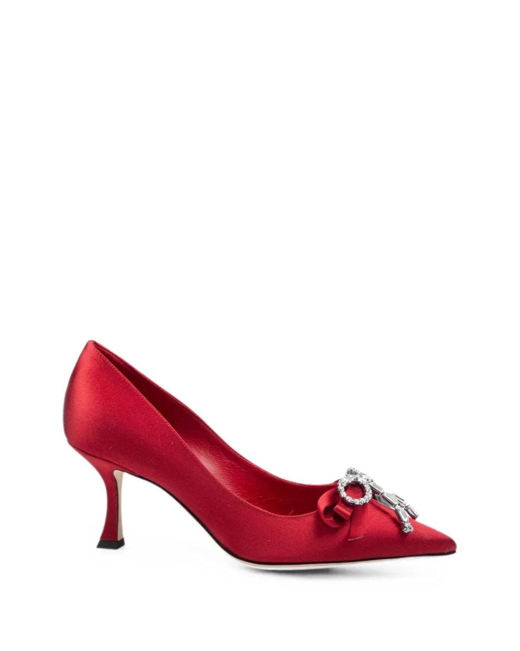 Jimmy Choo Red Auria 70 Pumps