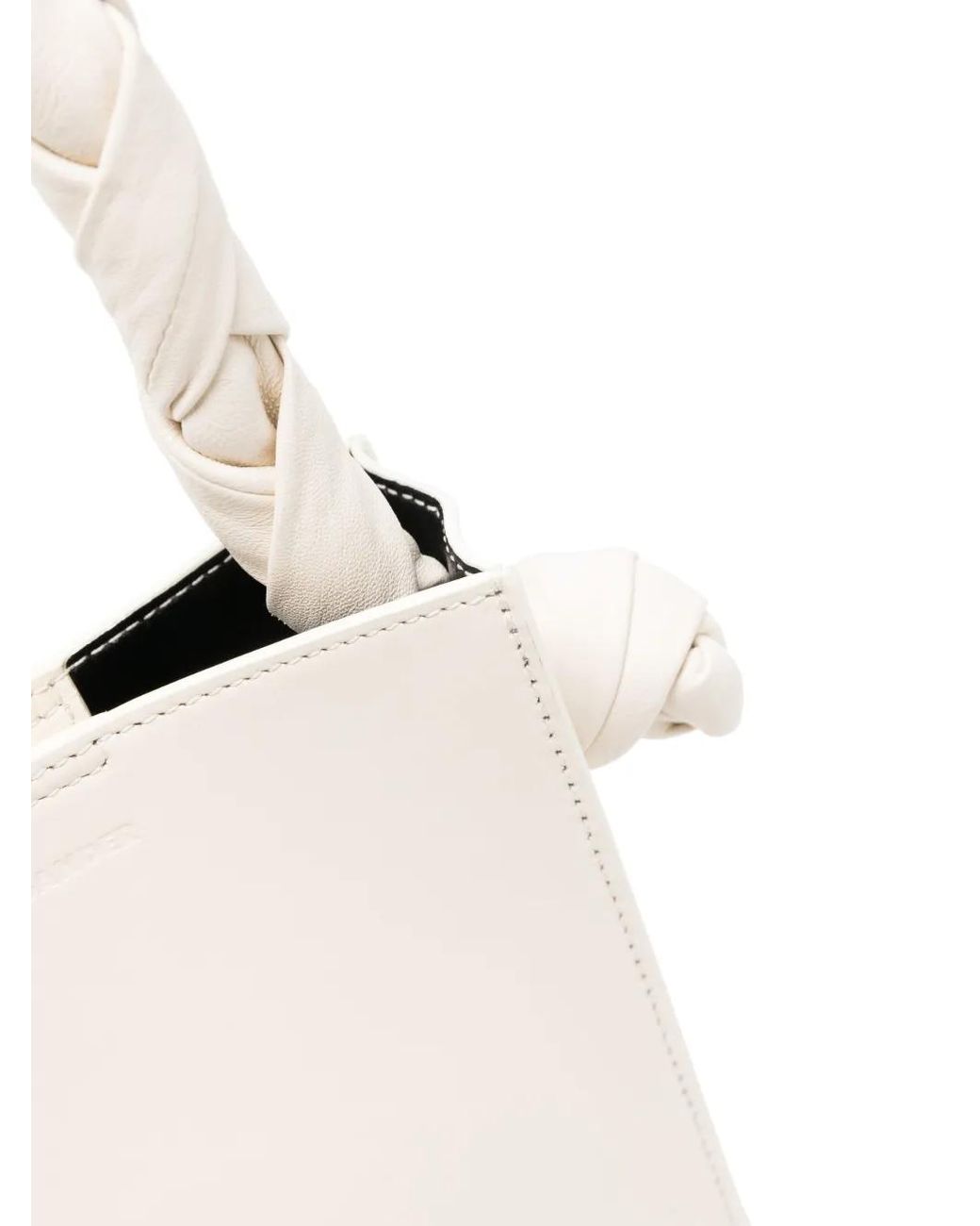 Borsa A Spalla Tangle di Jil Sander in White
