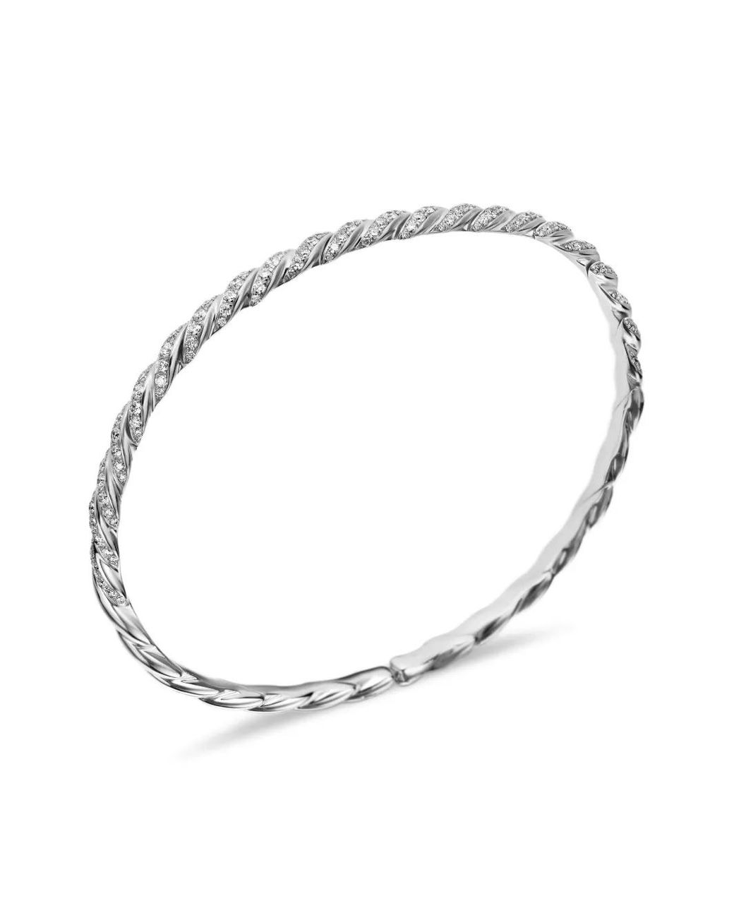 David Yurman White 18Kt Pavéflex Bracelet (3.5Mm)