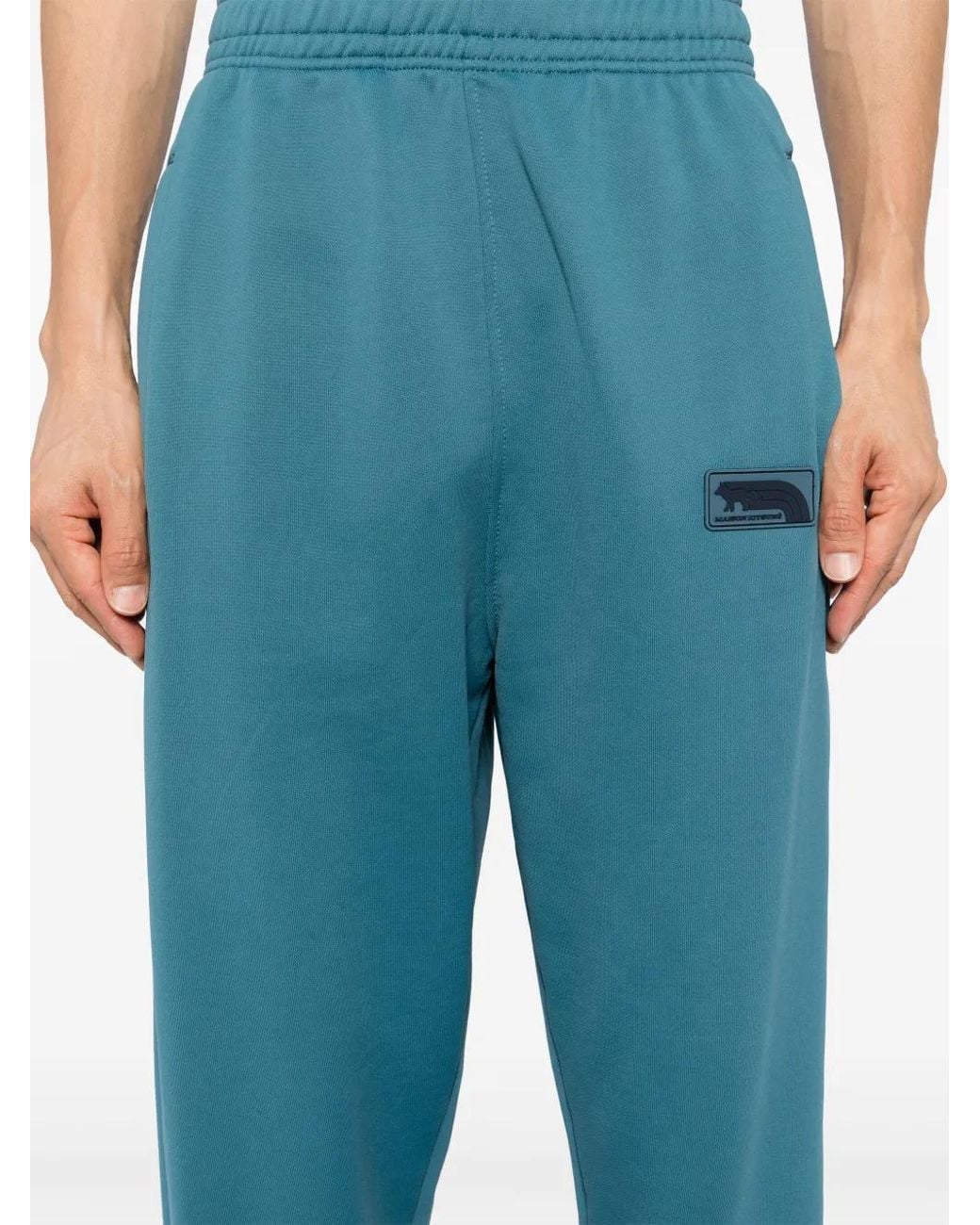 Maison Kitsuné Flash Fox Trainingsbroek Met Patch in het Blue voor heren