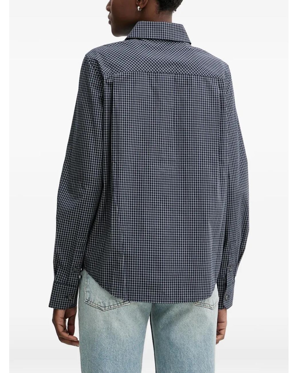 Miss Sixty Gray Checked Buttoned Shirt