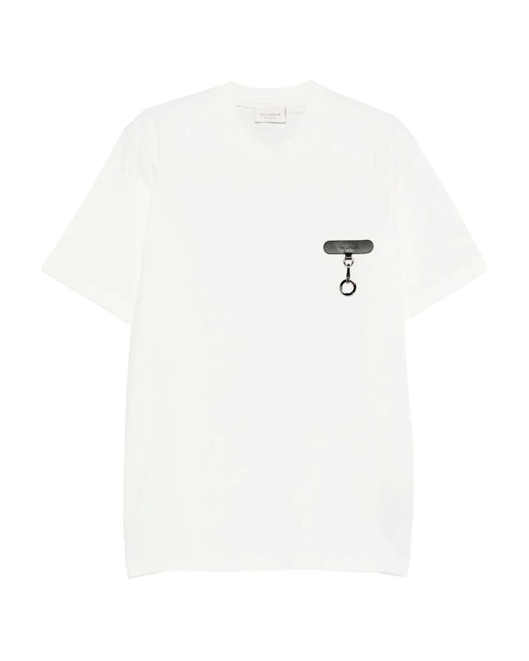 Yes London White Charm-Detailing T-Shirt for men