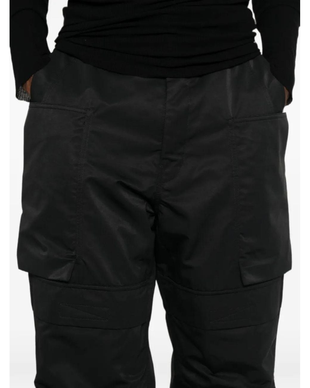 Rick Owens Black Cargo-Pocket Trousers for men