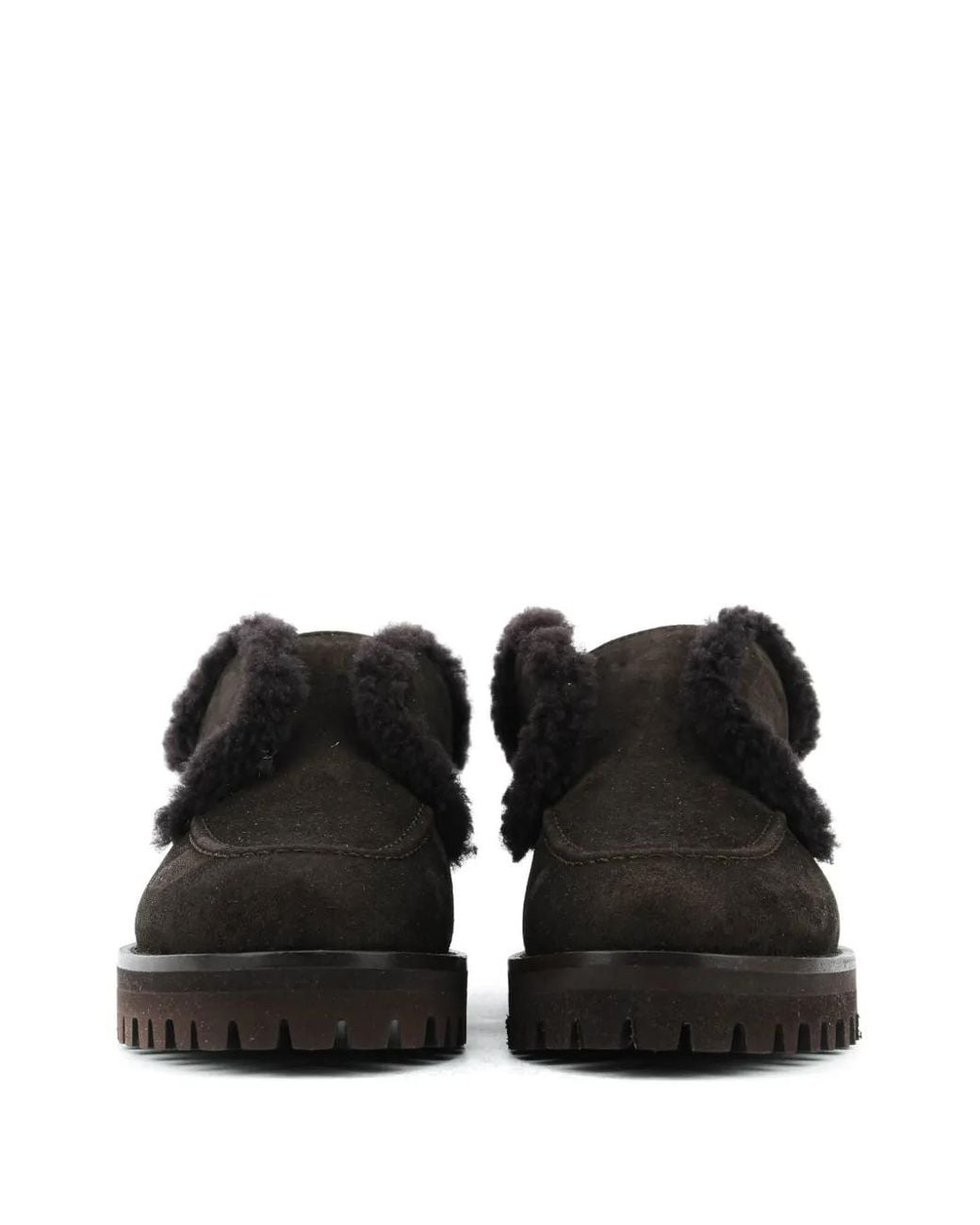 Le Silla Black Yacht Shearling-Trim Loafers