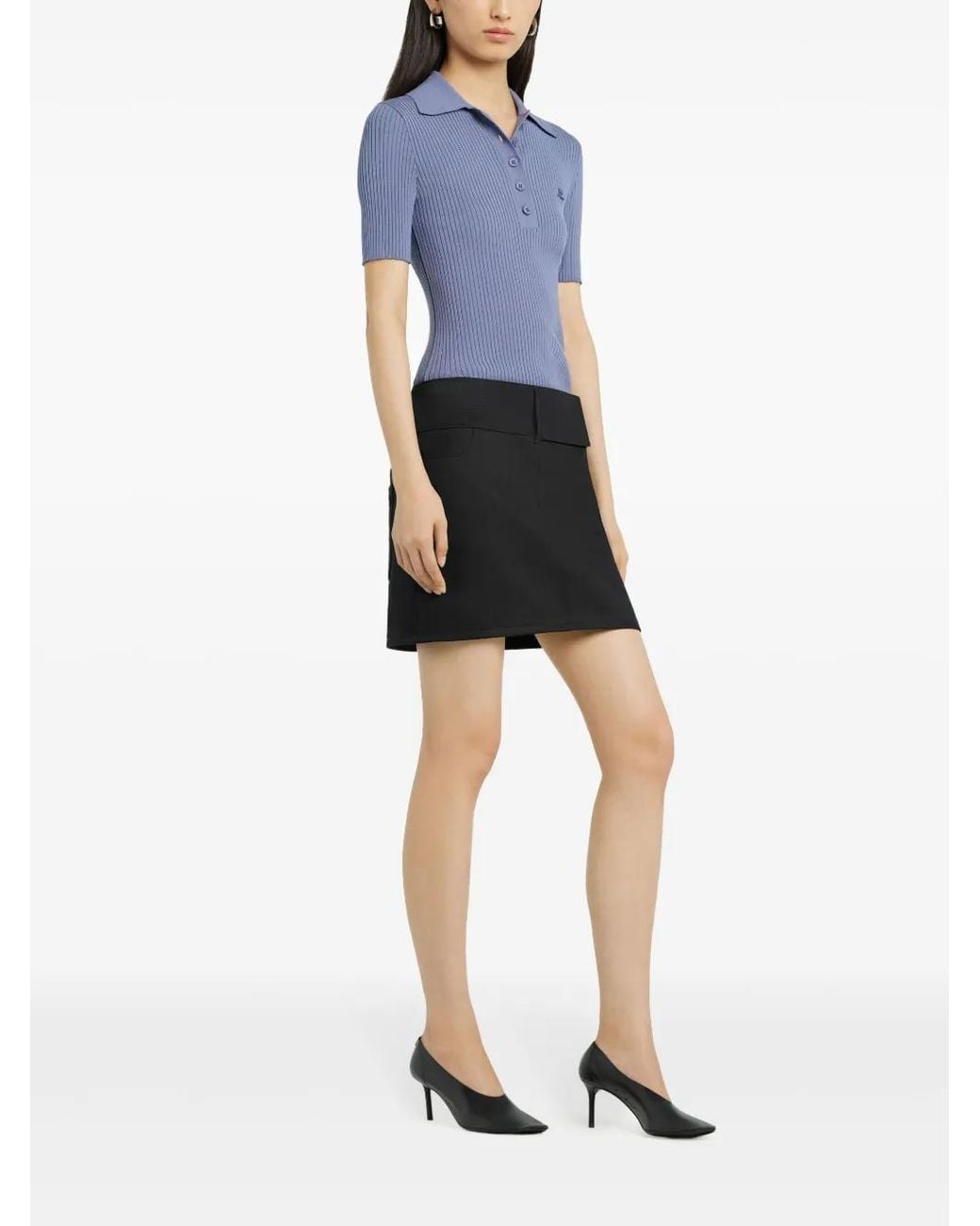 Courreges Blue Iconic Polo Top