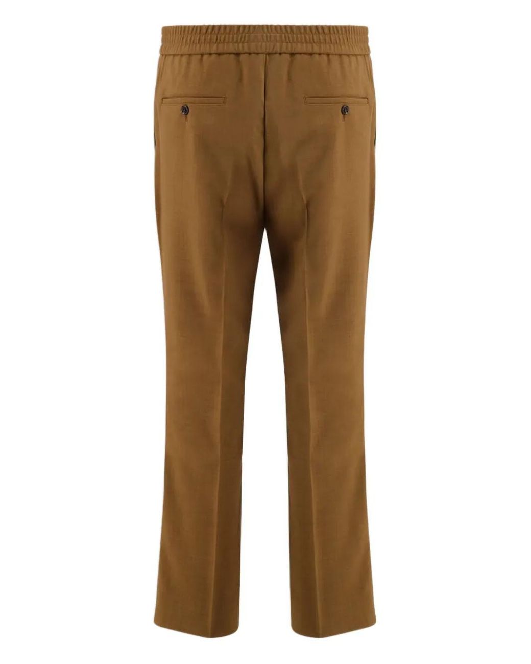 AMI Natural Elasticated-Waist Wool Trousers for men