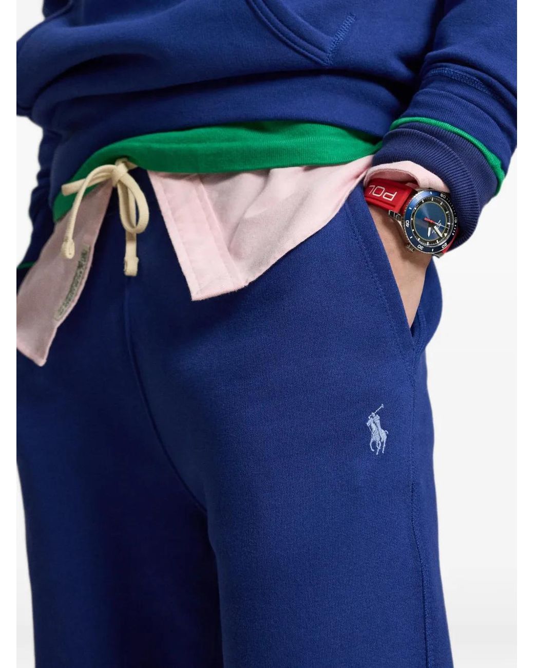 Polo Ralph Lauren Blue The Rl Fleece Tracksuit Bottoms for men