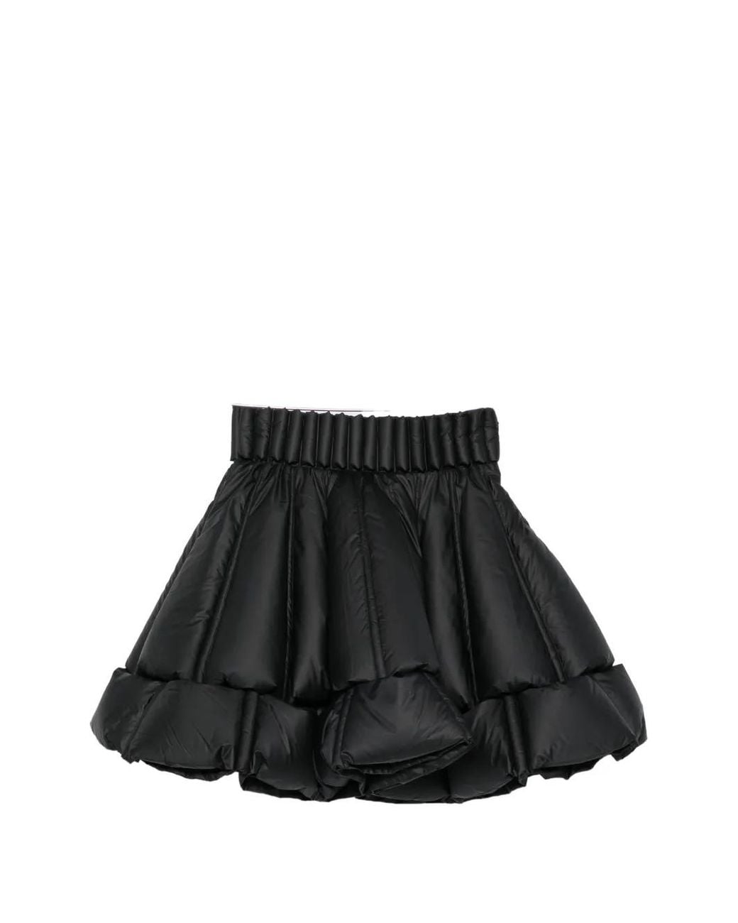 RAXXY Black Quilted Tiered Mini Skirt