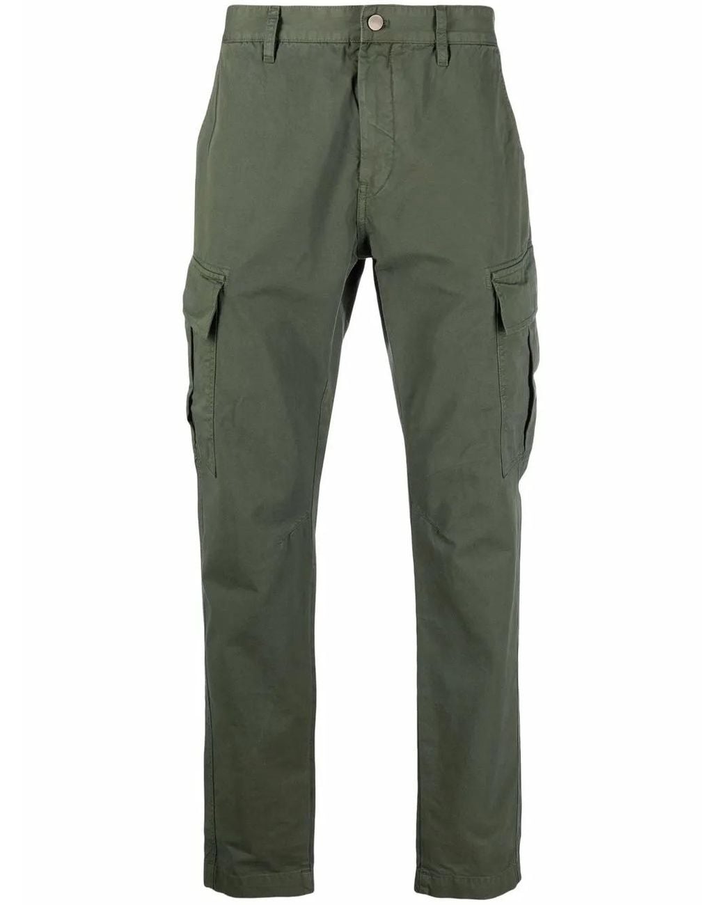 Philipp Plein Green Straight-Leg Cargo Trousers for men